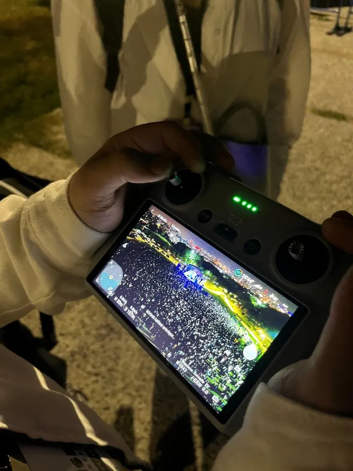 حفلة · تصوير ليلي بالدرون